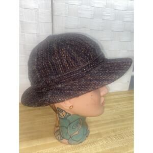 Vintage Harris Tweed Hat Sherlock Holmes Inspector Cap Scottish Wool Sz 7